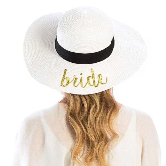 BRIDE EMBROIDERED FLOPPY SUN HAT - Picture 3 of 4